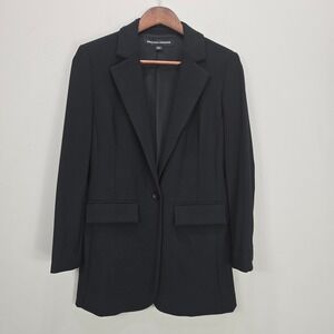 Boston Proper Beyond Travel Blazer Jacket 4 Black‎ Boyfriend Stretch Career